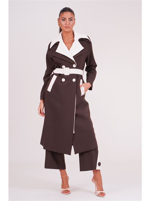 Cappotto doppio petto GM by Gai Mattiolo | GM4286MORO/BURRO